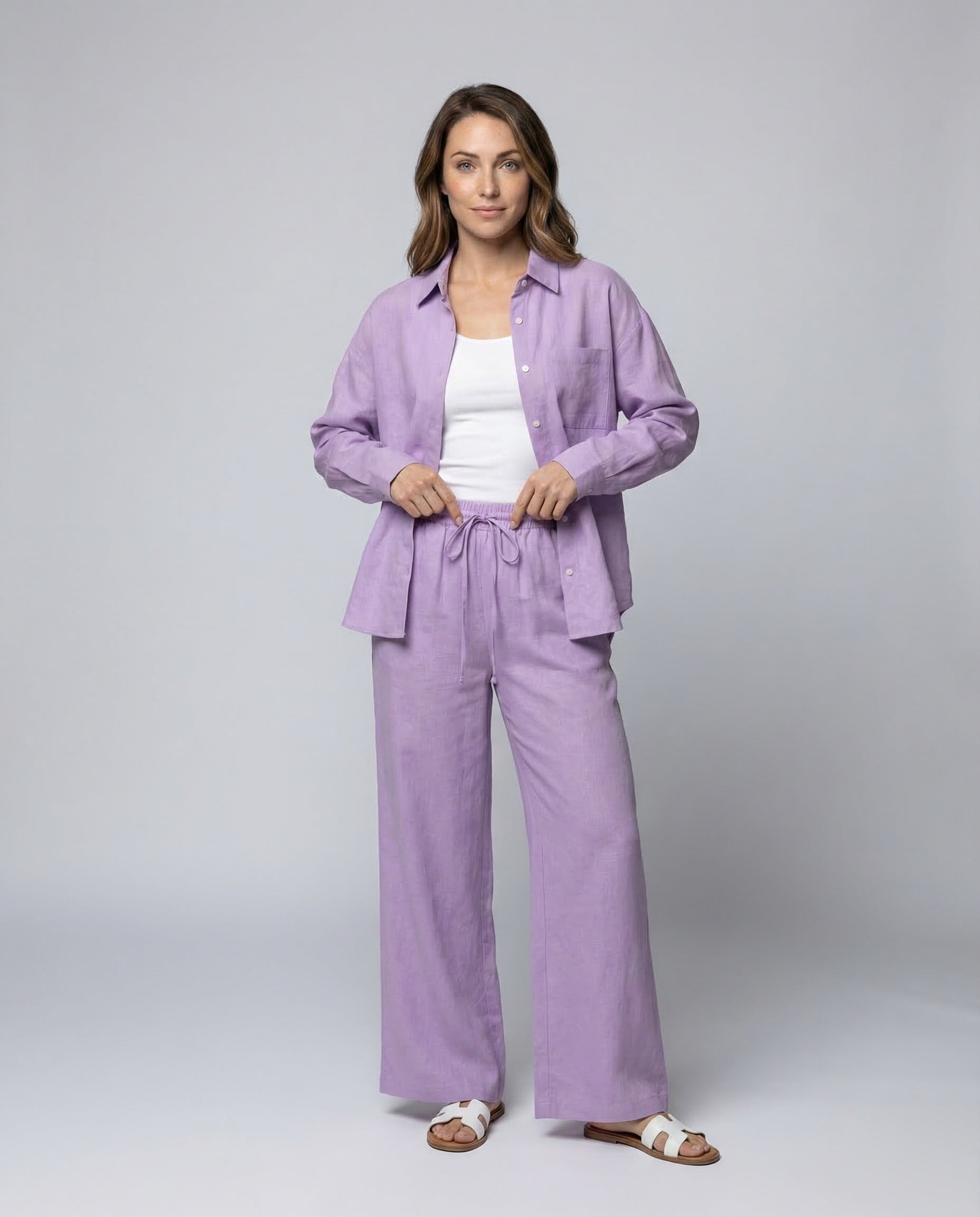 Damen Relax-Set Culottehose aus Crêpe - Norvielle