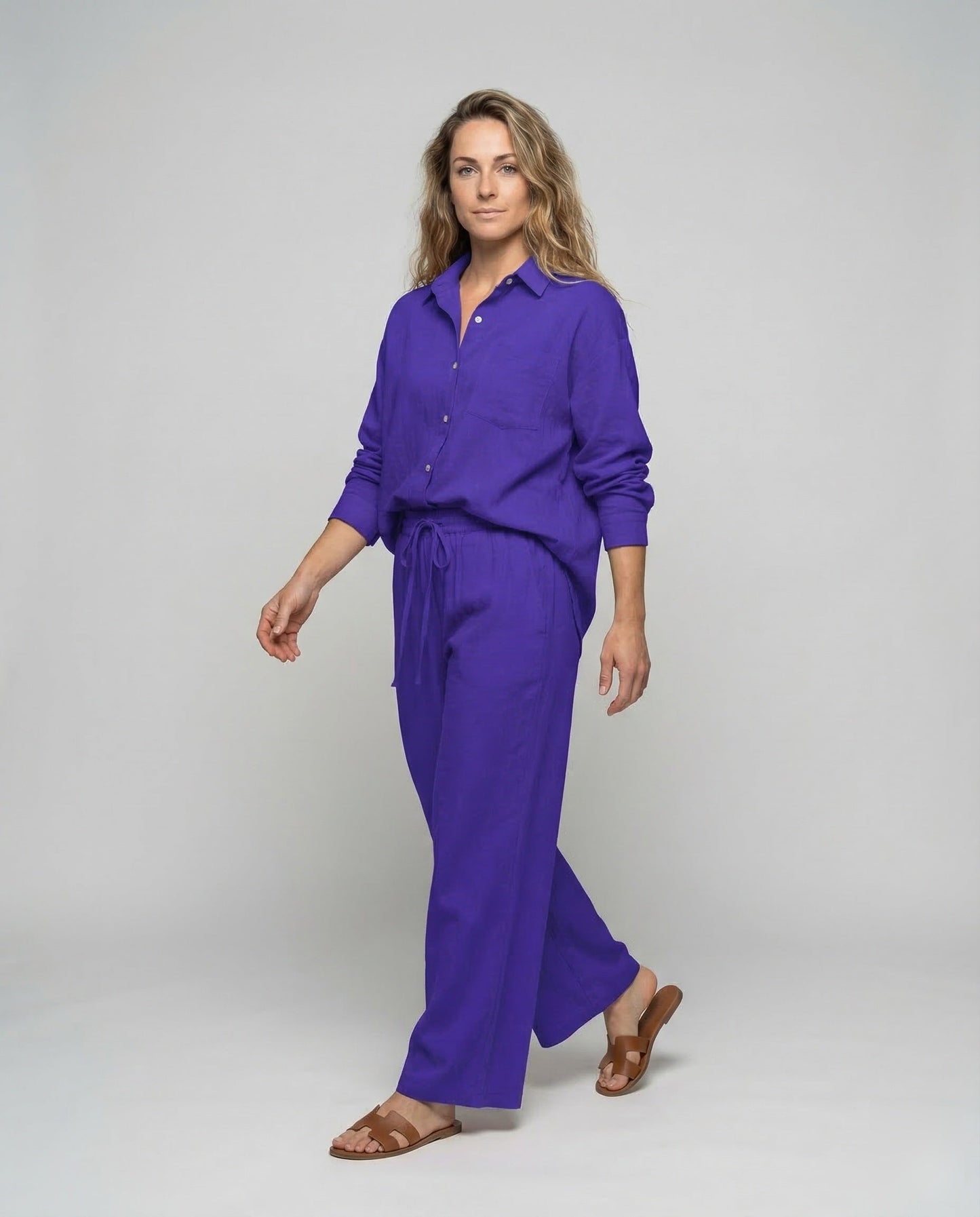Damen Loungewear-Set Viskose-Mix Culotte - Norvielle