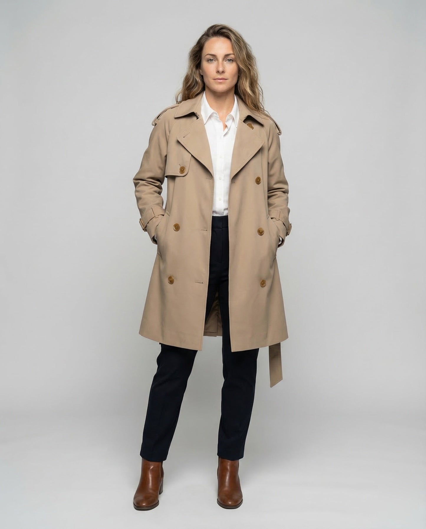Damen Oversize Trenchcoat Doppelreihig - Norvielle
