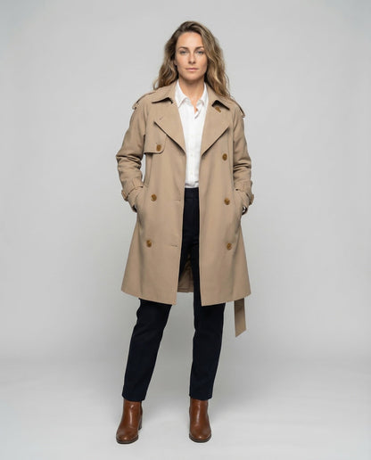 Damen Oversize Trenchcoat Doppelreihig - Norvielle