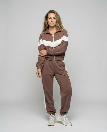 Damen Velours-Trainingsanzug mit Kapuze - Norvielle