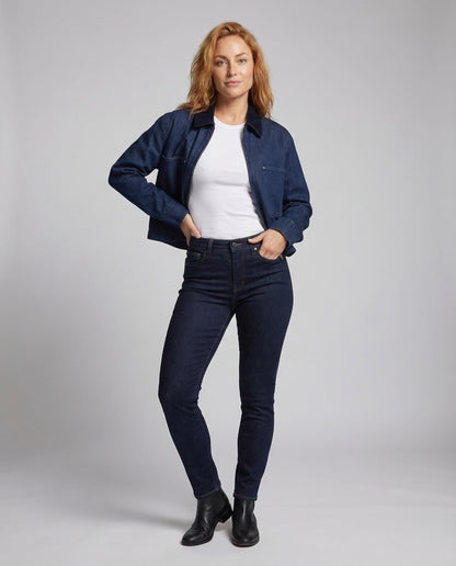 Damen Kurzblousonjacke Cordkragen Strukturiert - Norvielle