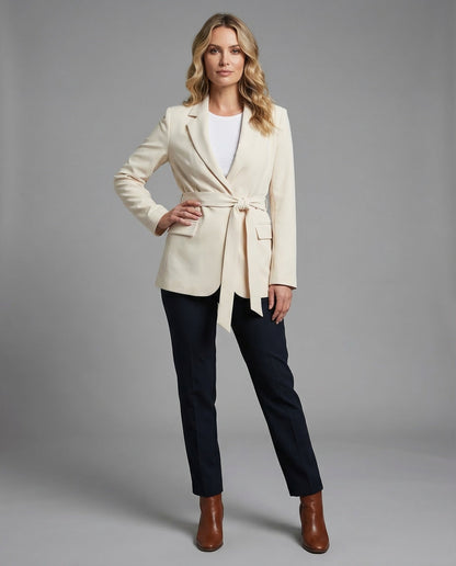 Damen Longblazer Tailliert Reverskragen - Norvielle