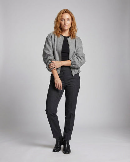Damen Blousonjacke Kurz Ballonärmel - Norvielle