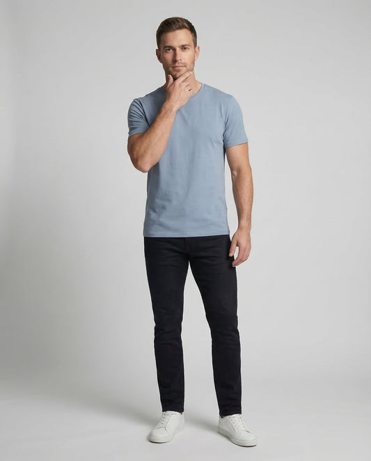 Herren Rundhals-Shirt Baumwoll-Jersey - Norvielle