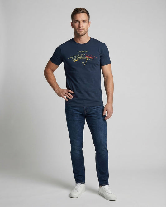 Herren Grafik-T-Shirt VU-Meter-Print - Norvielle