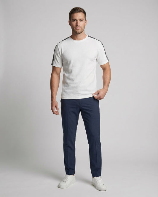 Herren Oversize T-Shirt mit Schulterstreifen - Norvielle
