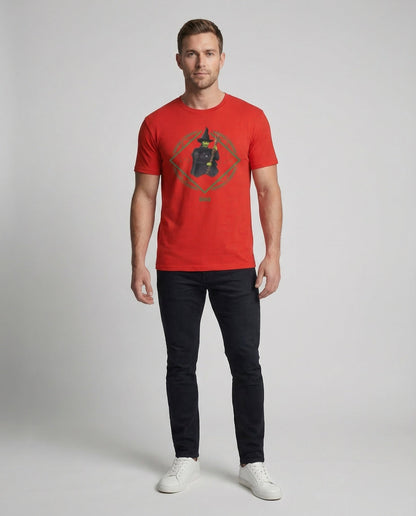 Unisex Baumwoll T-Shirt Hexenmotiv Weiß - Norvielle