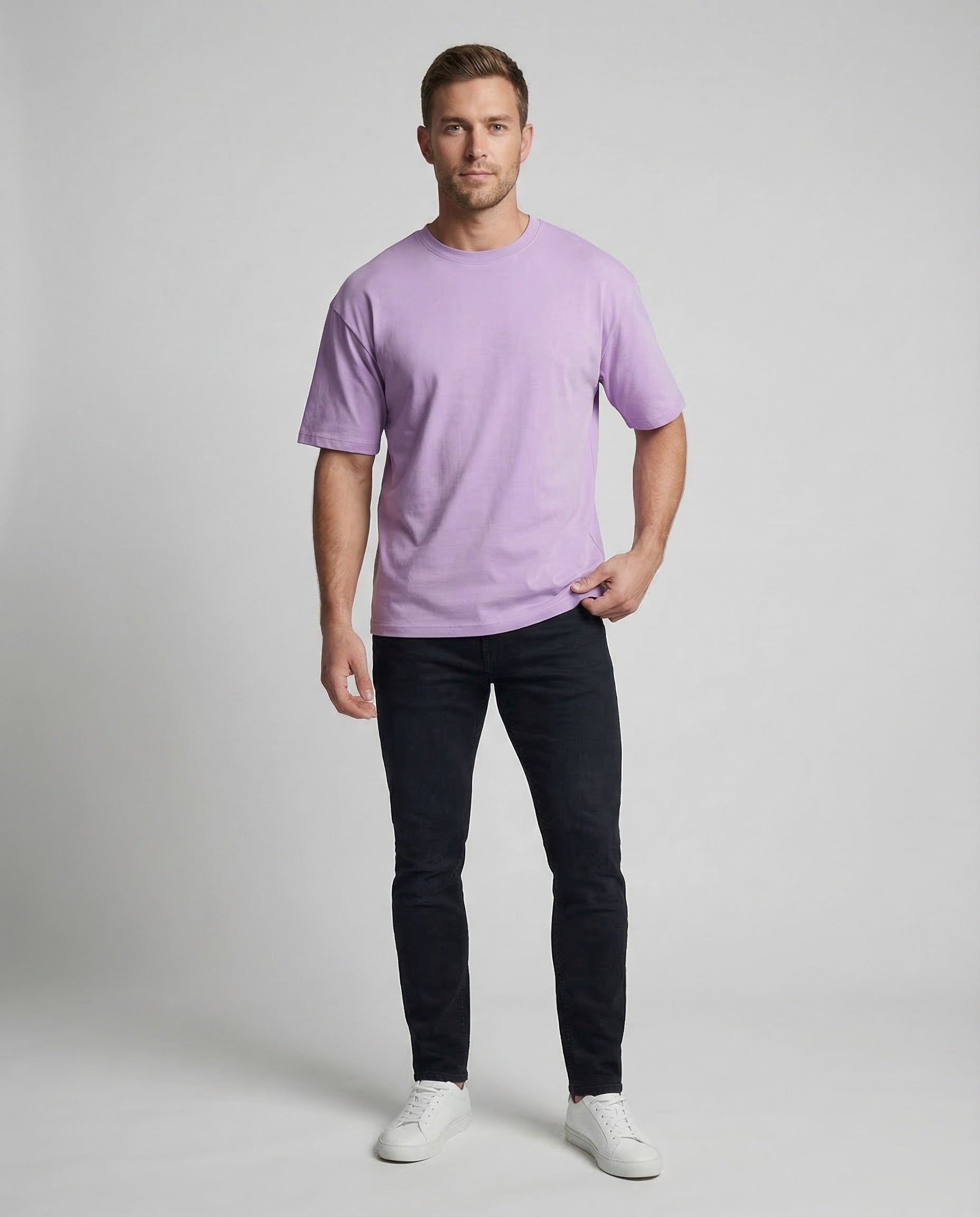 Unisex Oversize T-Shirt Baumwolle Weiß - Norvielle