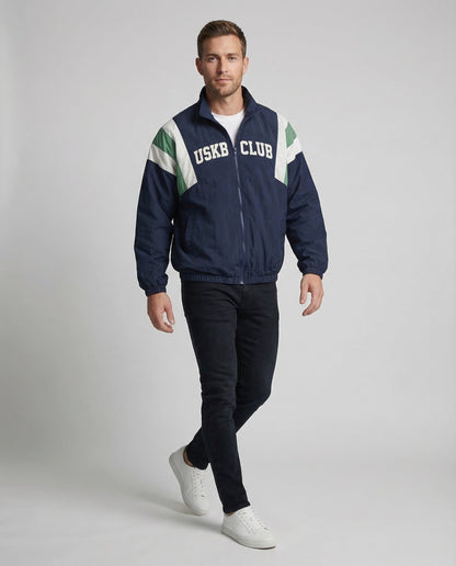 Unisex Retro Windbreaker Farbblock Jackett - Norvielle