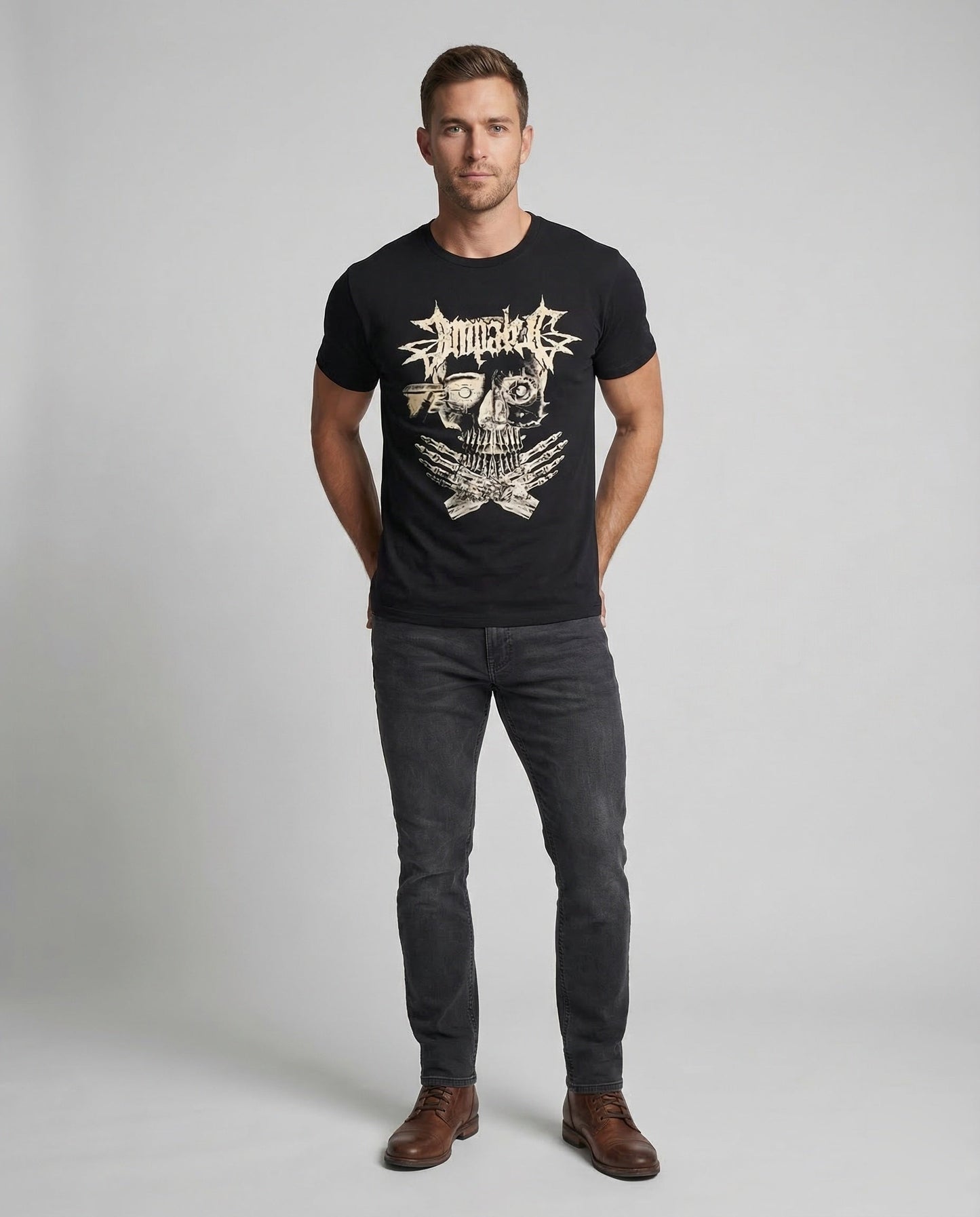 Unisex Baumwoll T-Shirt mit Blockschrift - Norvielle