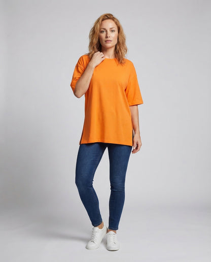 Unisex Langarm T-Shirt mit Seitenschlitzen - Norvielle