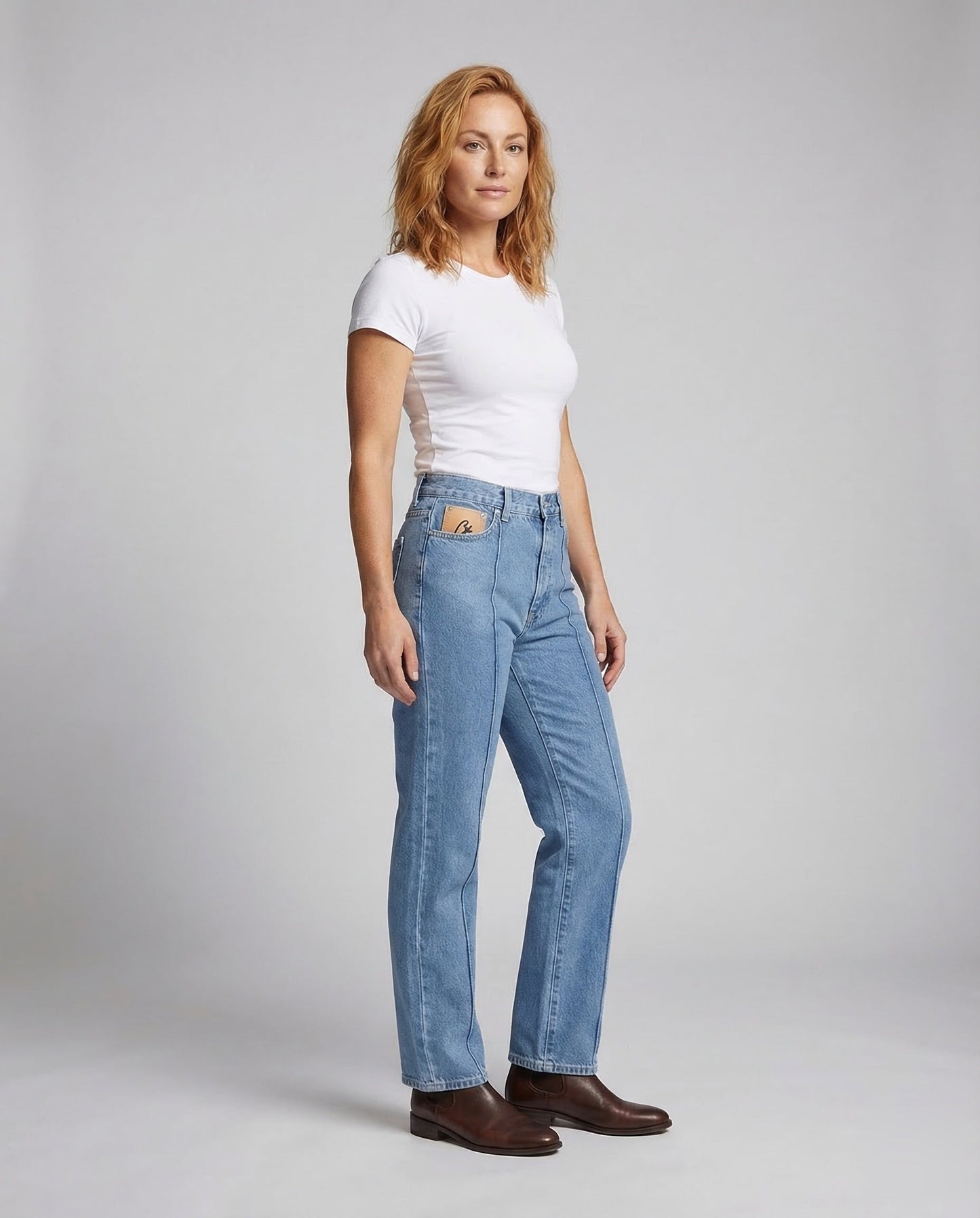 Unisex Relax Jeans Weite Kontrastnaht - Norvielle