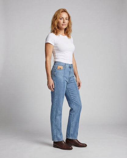 Unisex Relax Jeans Weite Kontrastnaht - Norvielle