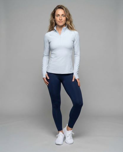 Damen Fitnessshirt Viertelreißverschluss - Norvielle