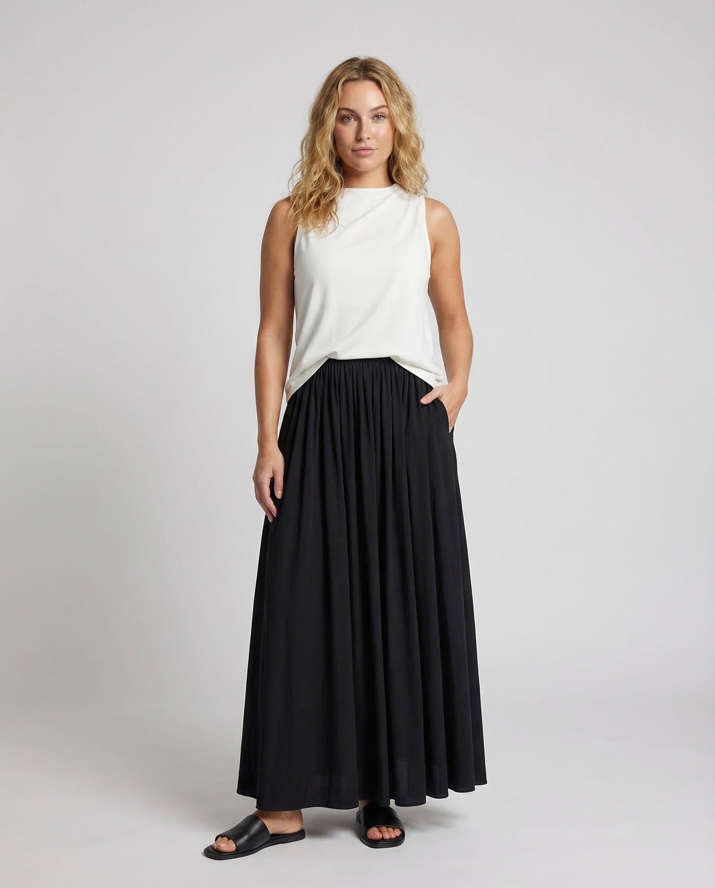 Damen Maxirock A-Linie Fließend Chiffon - Norvielle