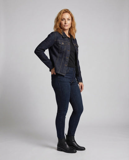 Damen Taillierte Jeansjacke mit Prinzessnähten - Norvielle
