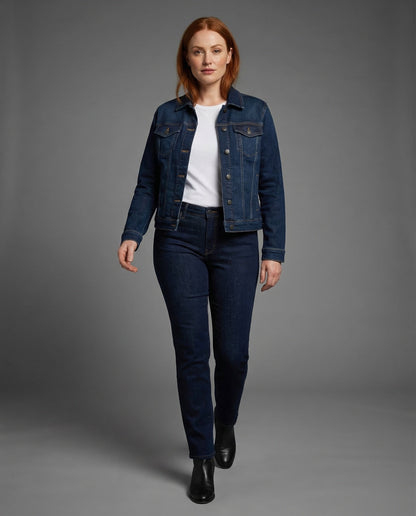 Damen Jeans-Set Truckerjacke Weite Hose wird zu:
Damen Jeans Set - Norvielle