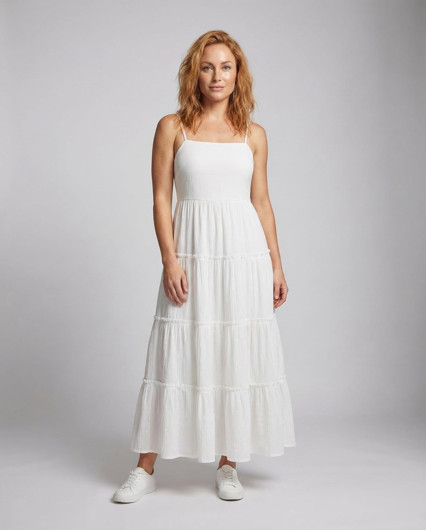 Damen Trägerkleid Stufiges Design Geripptes Oberteil - Norvielle