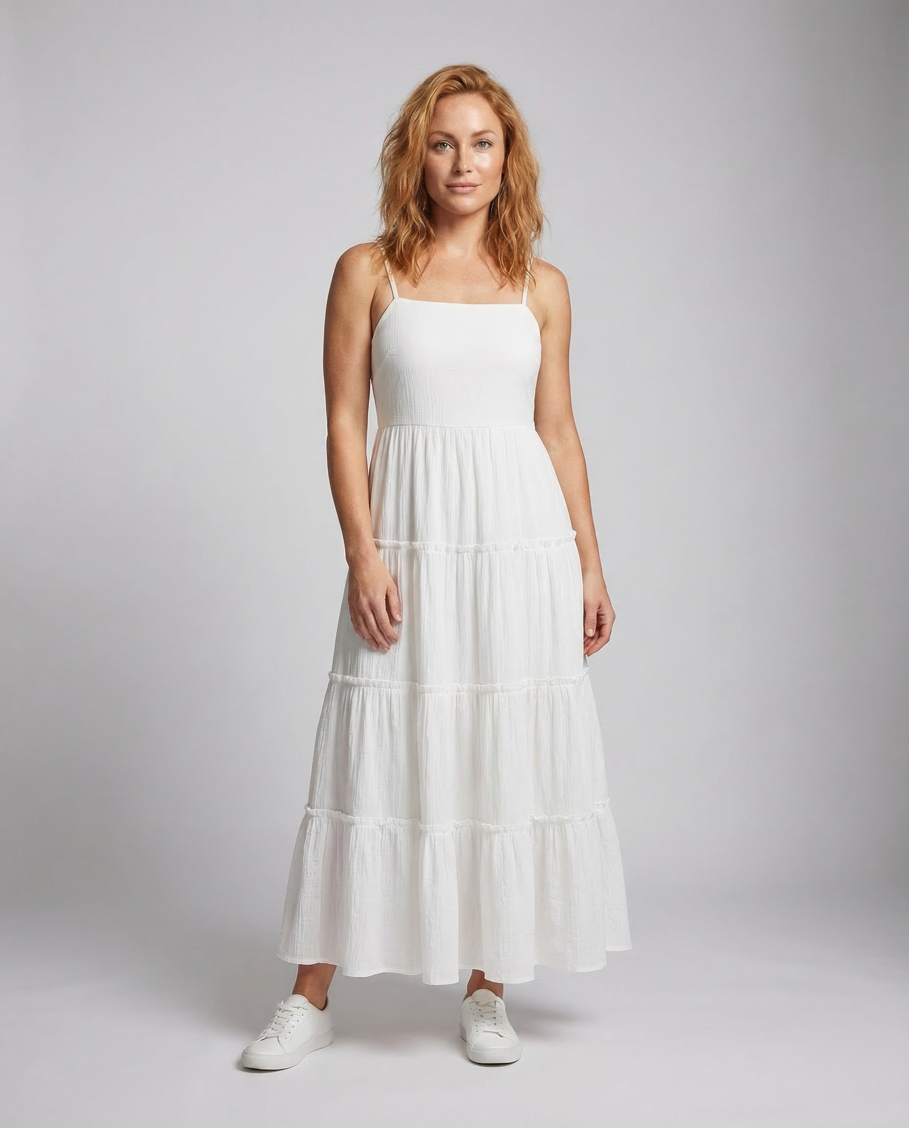 Damen Trägerkleid Stufiges Design Geripptes Oberteil - Norvielle