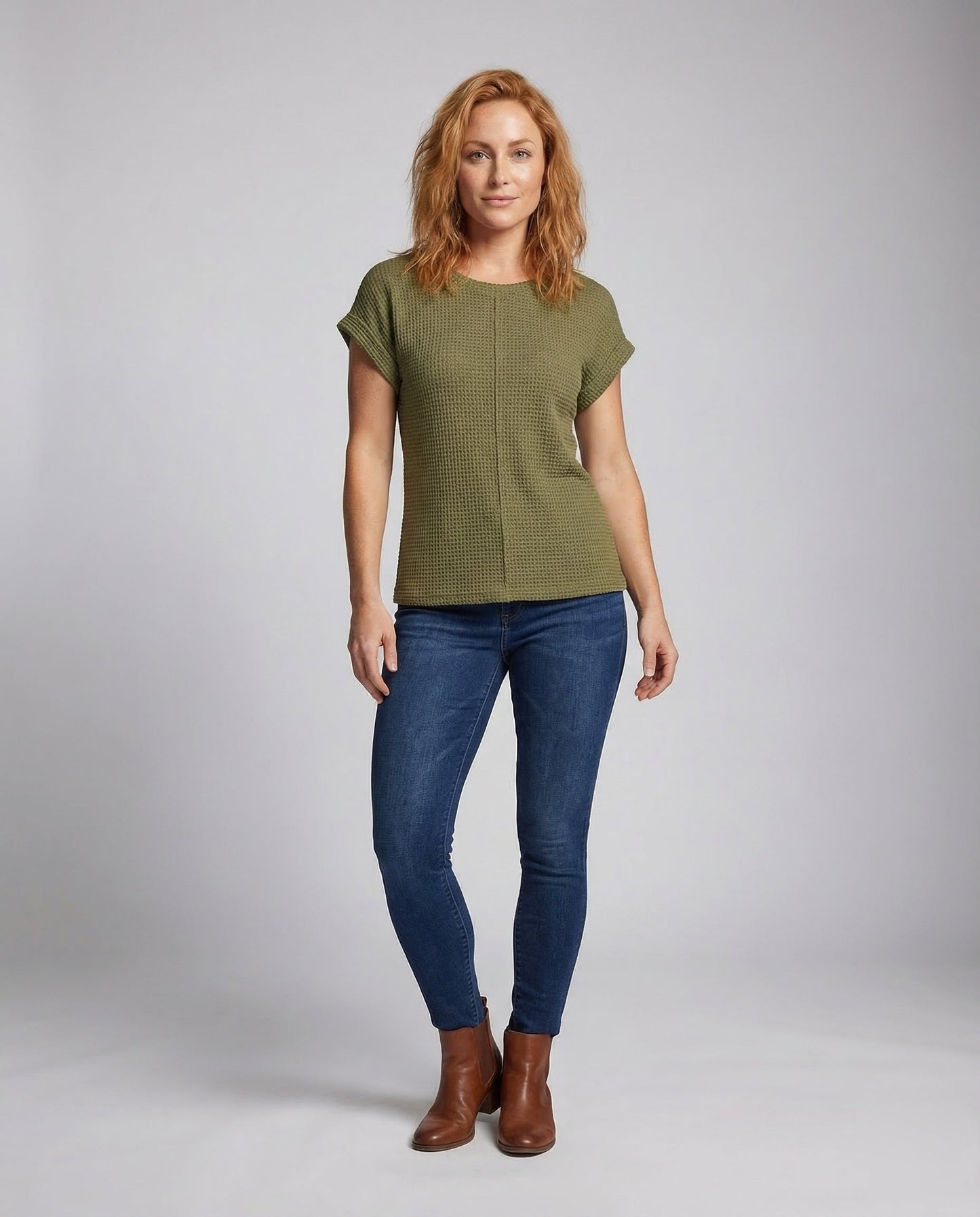 Damen Waffelstrick Knotenbund - Norvielle