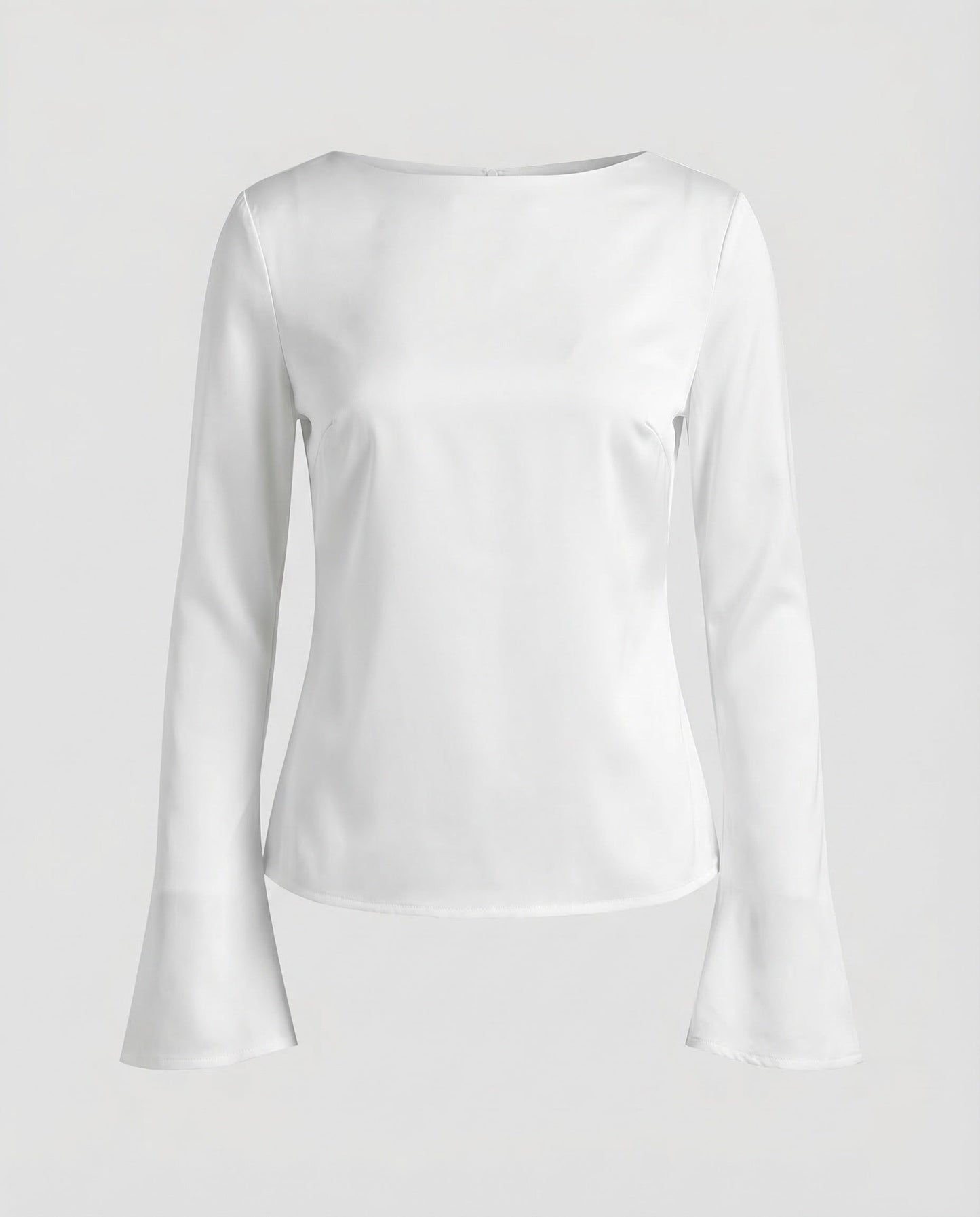 Damen Chiffonbluse U-Boot-Ausschnitt Elegantes Design