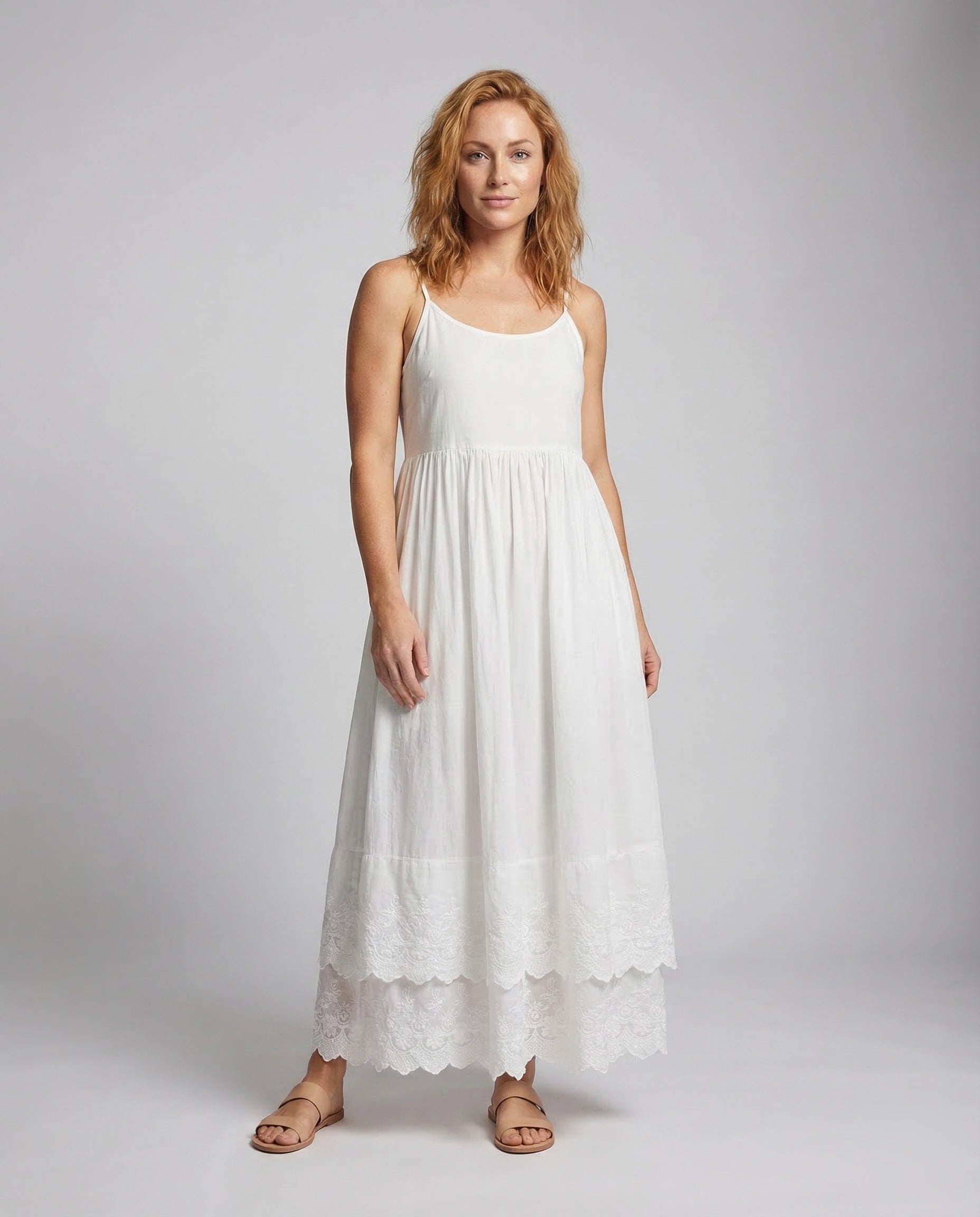 Damen Maxikleid Spaghettiträger Boho-Stil - Norvielle