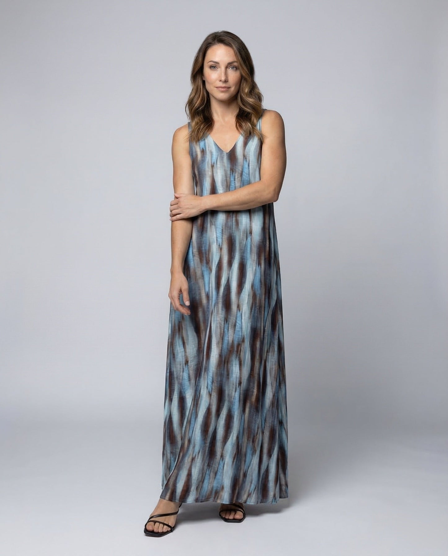 Damen Maxikleid Plissiert Chiffon - Norvielle