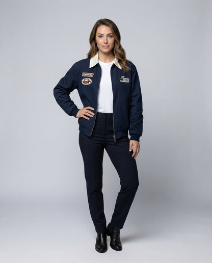 Damen Blouson Reißverschluss Aufnäher - Norvielle