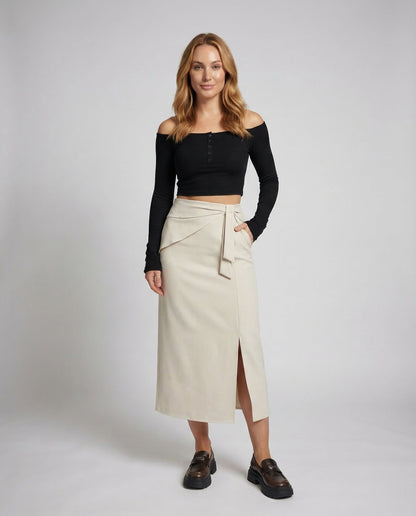 Damen Culotte-Hose Weite Bundfalten - Norvielle