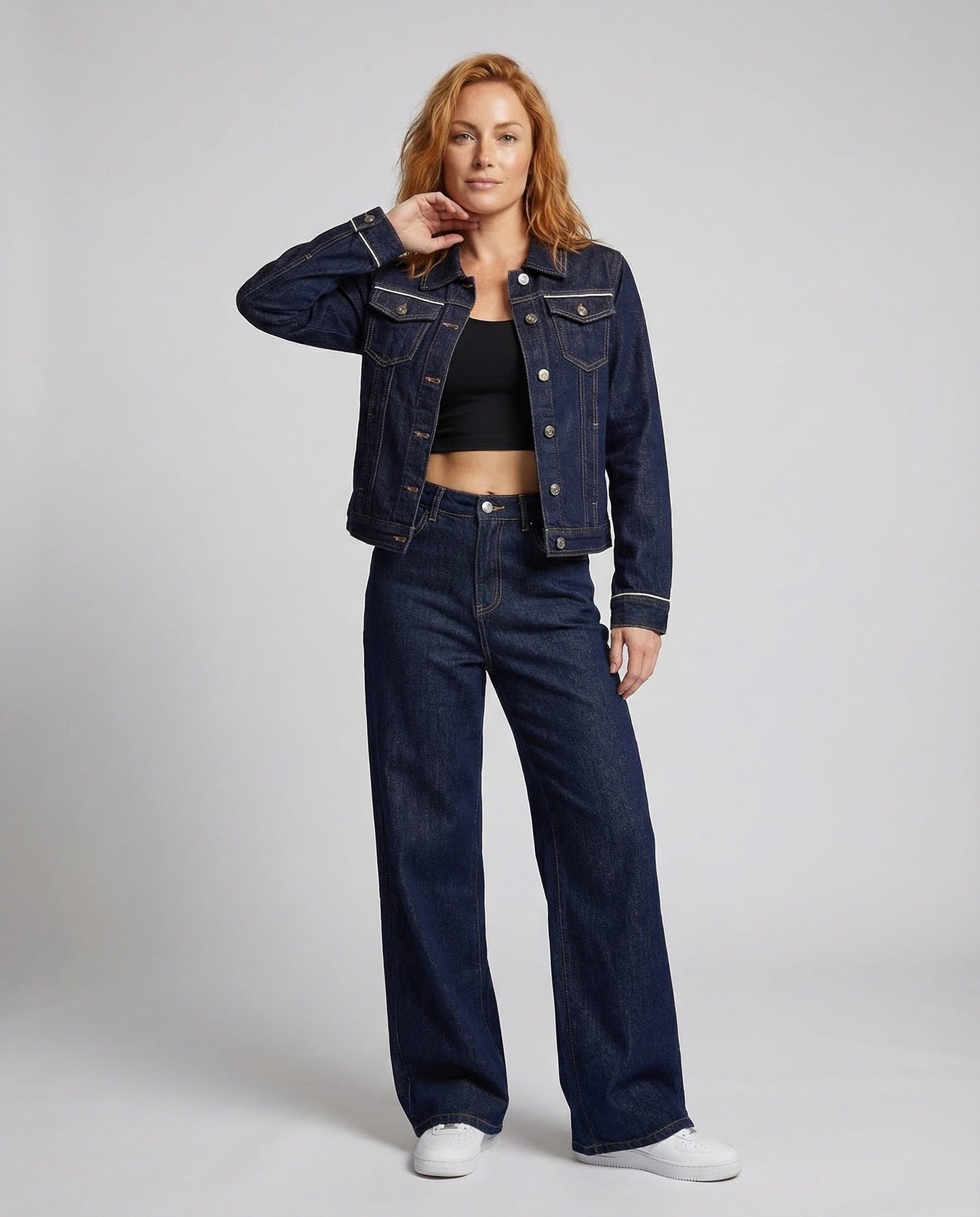 Damen Palazzohose Spitze Jeans - Norvielle