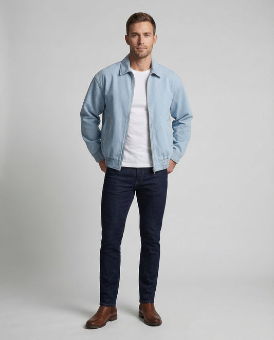 Herren Bomberjacke Gestreift Blouson - Norvielle