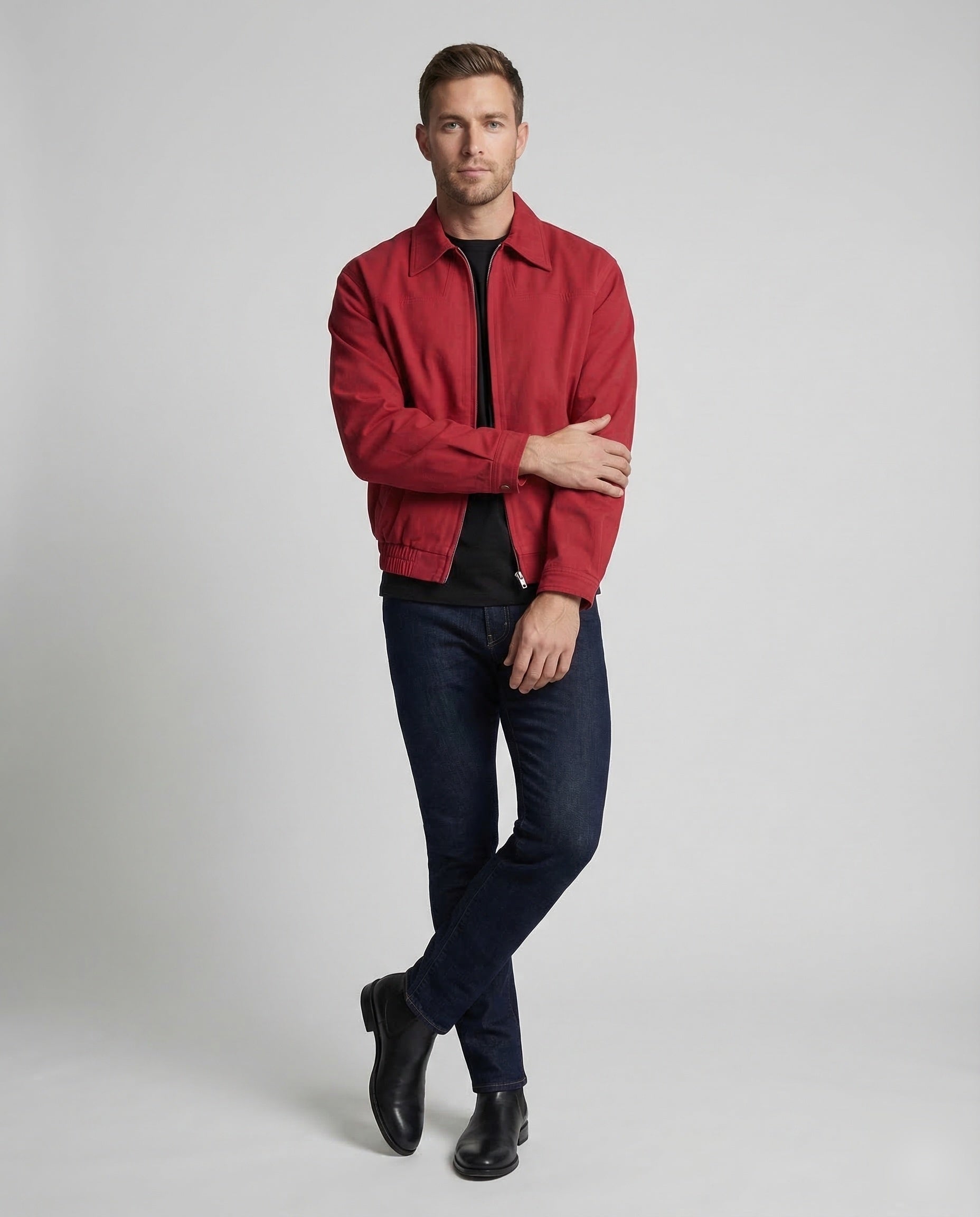 Herren Harrington-Jacke Mit Reißverschluss - Norvielle