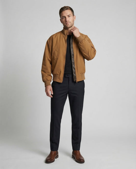 Herren Bomberjacke Klassischer Schnitt - Norvielle