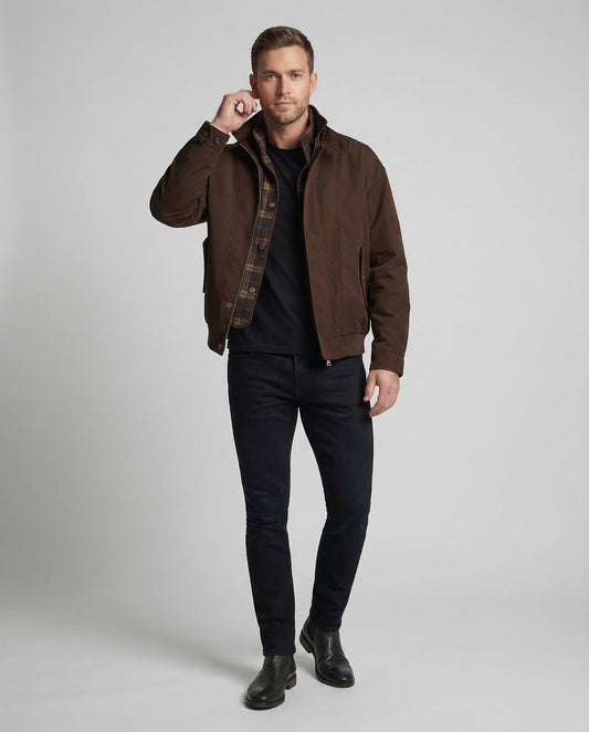 Herren Utility-Bomberjacke mit Kragenriegel - Norvielle
