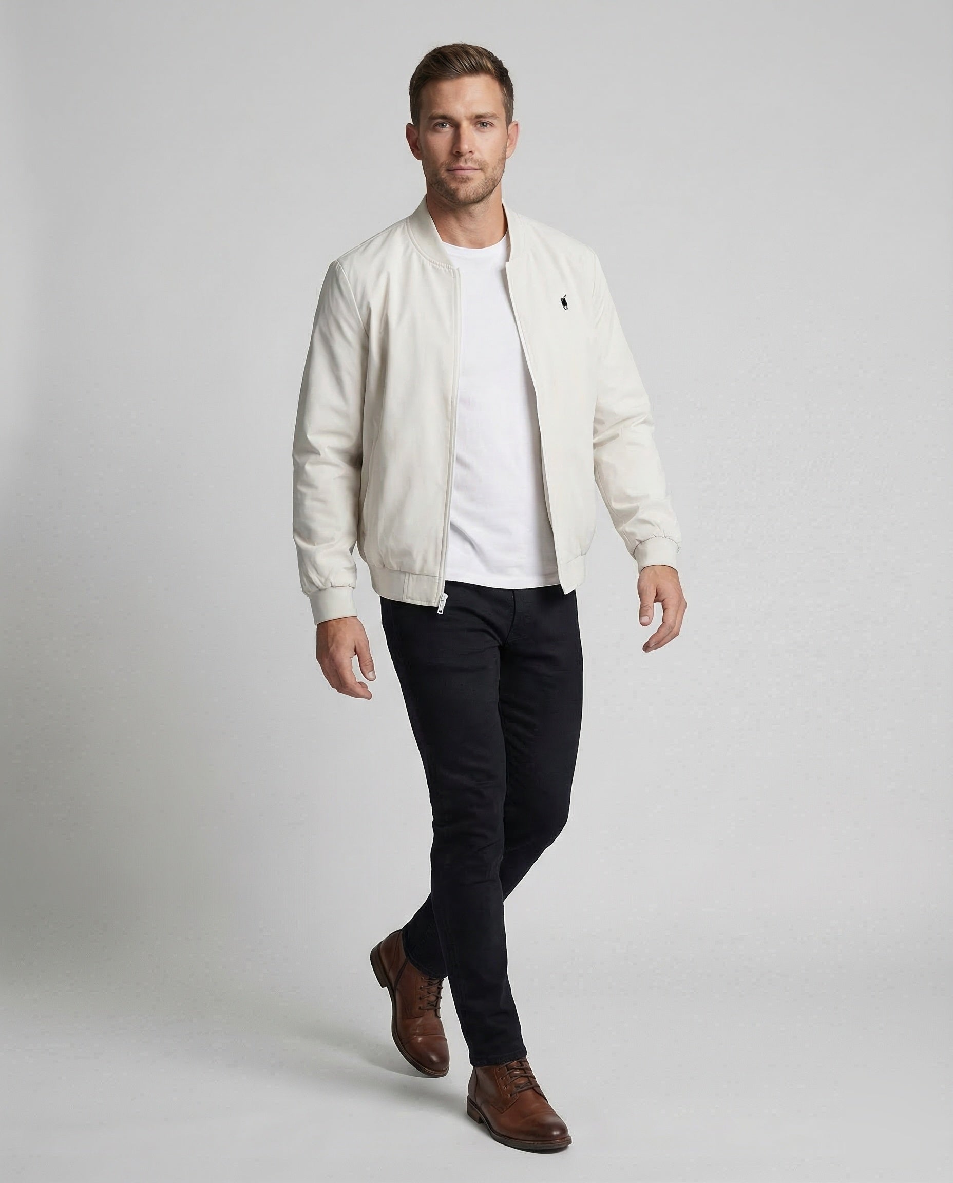 Herren Blouson Leicht Gerippter Stehkragen - Norvielle