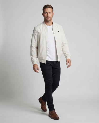 Herren Blouson Leicht Gerippter Stehkragen - Norvielle