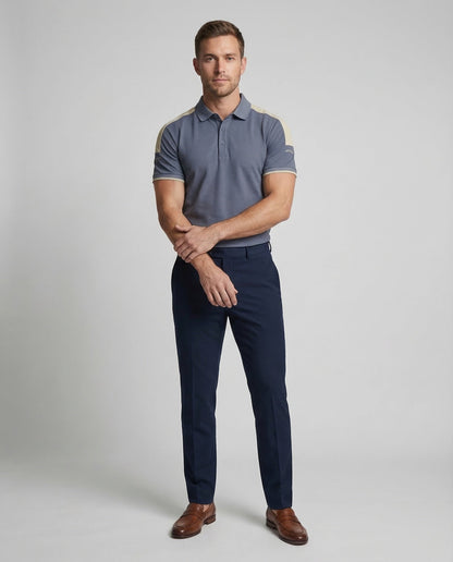 Herren Polo-Shirt Kontraststreifen Sportlich - Norvielle