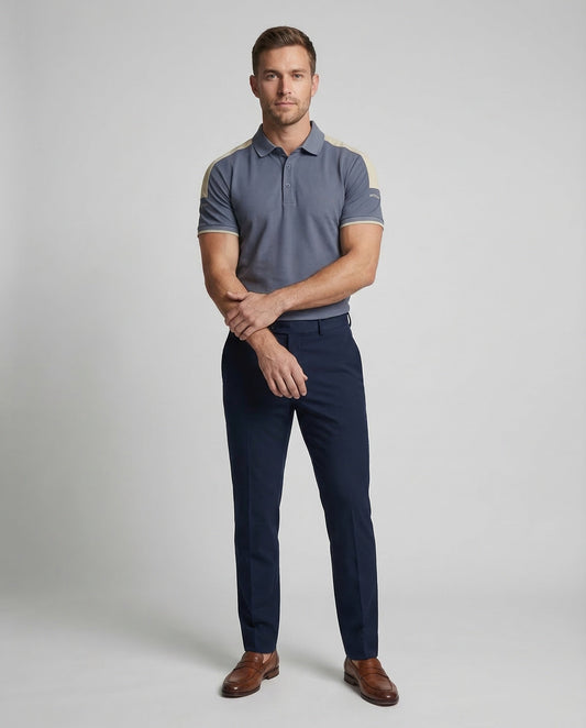 Herren Polo-Shirt Kontraststreifen Sportlich - Norvielle