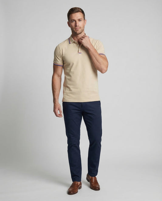 Herren Slim-Fit Polo aus Stretch-Material - Norvielle
