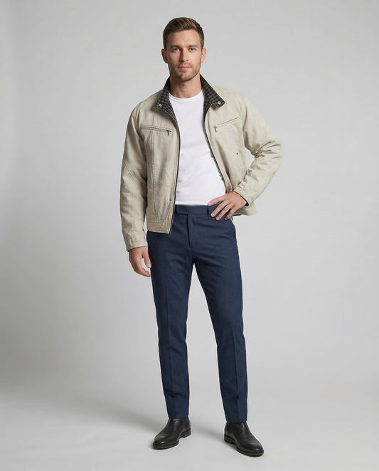 Herren Feldjacke Canvas Kariertes Futter - Norvielle