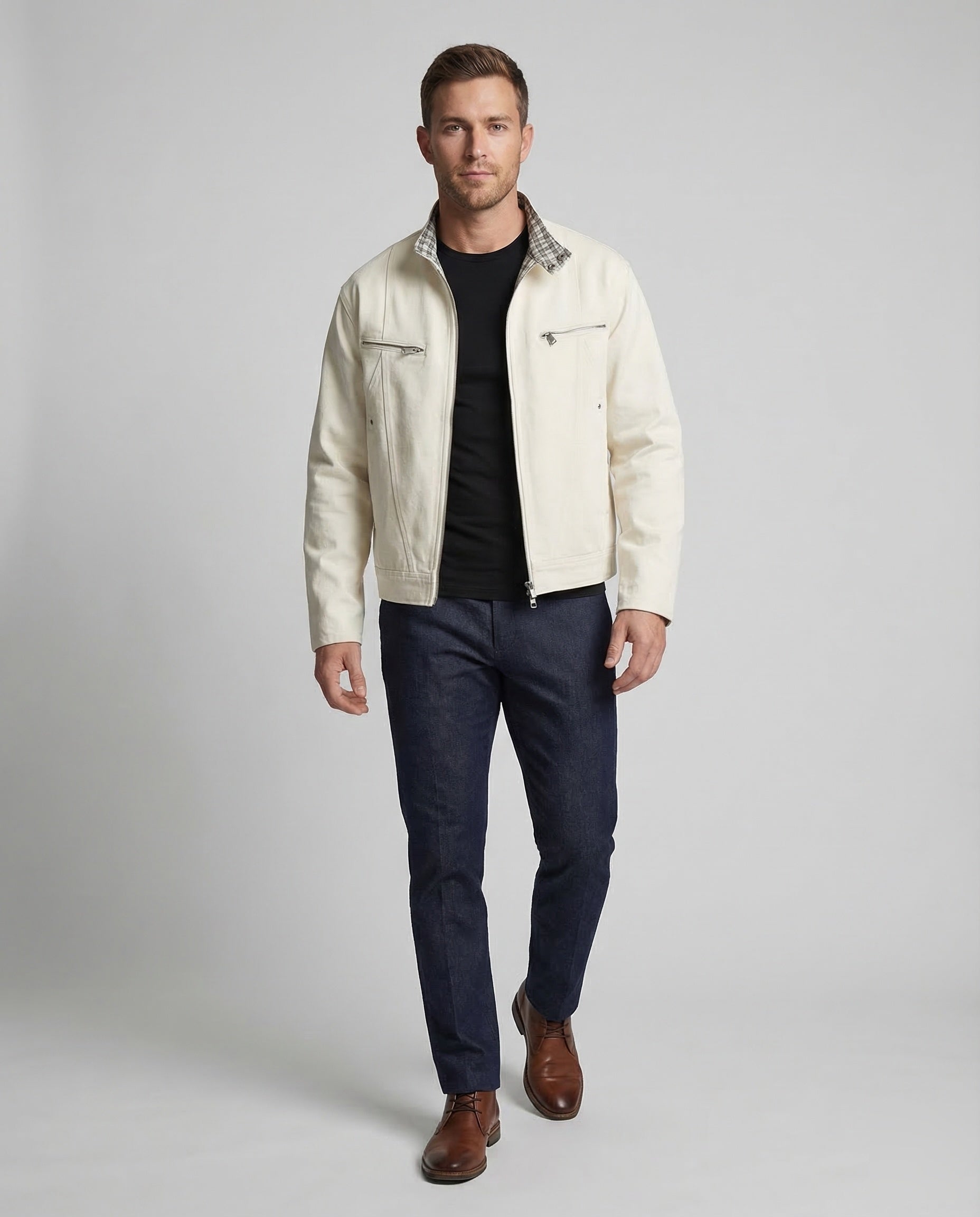 Herren Zipjacke Stehkragen Urban - Norvielle