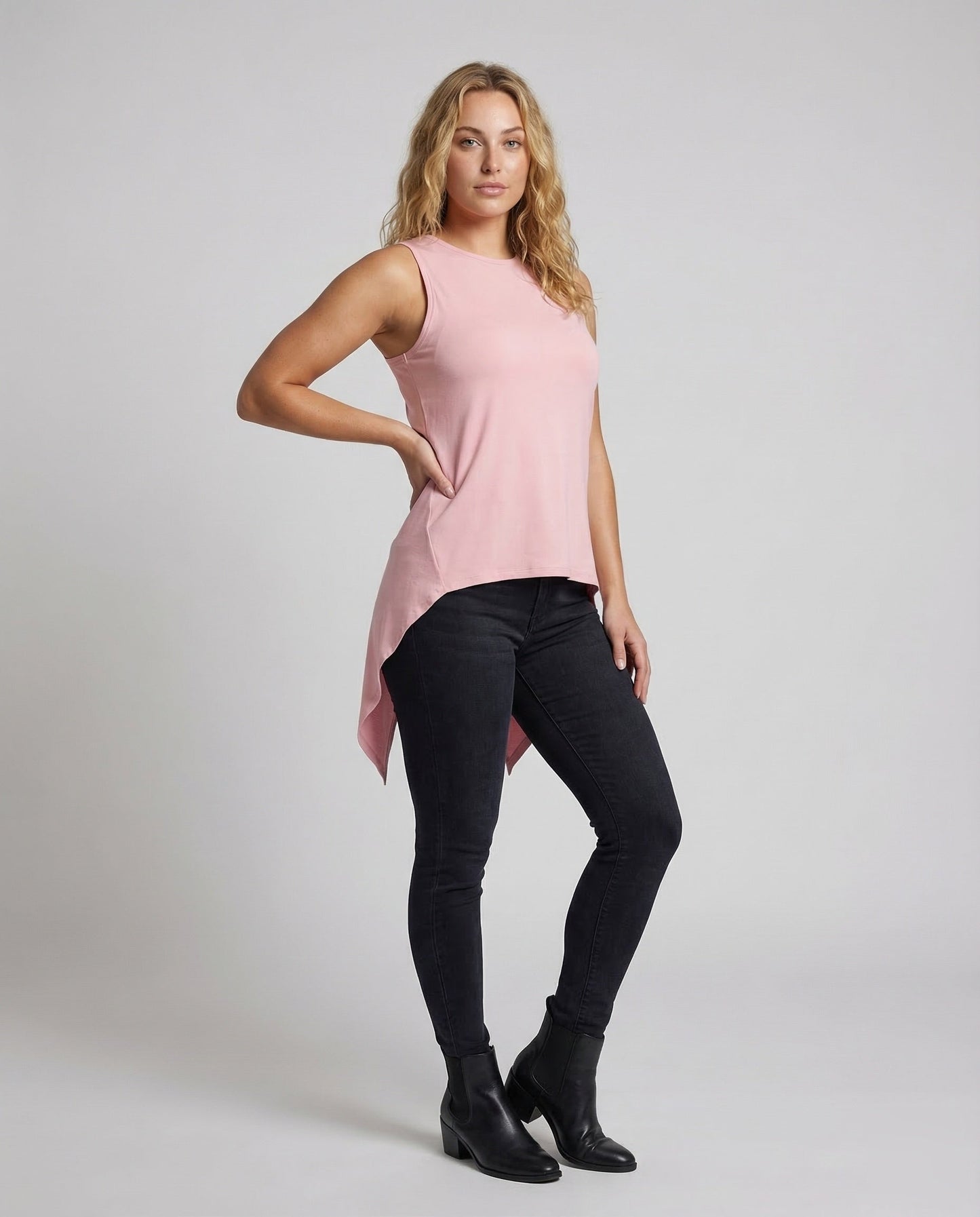 Damen Ärmelloses Longtop Rückenschlitz - Norvielle