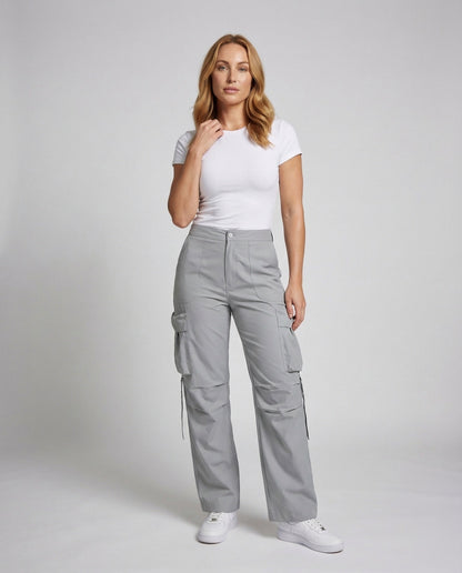 Damen Cargo-Hose Knieabnäher Pattentaschen - Norvielle