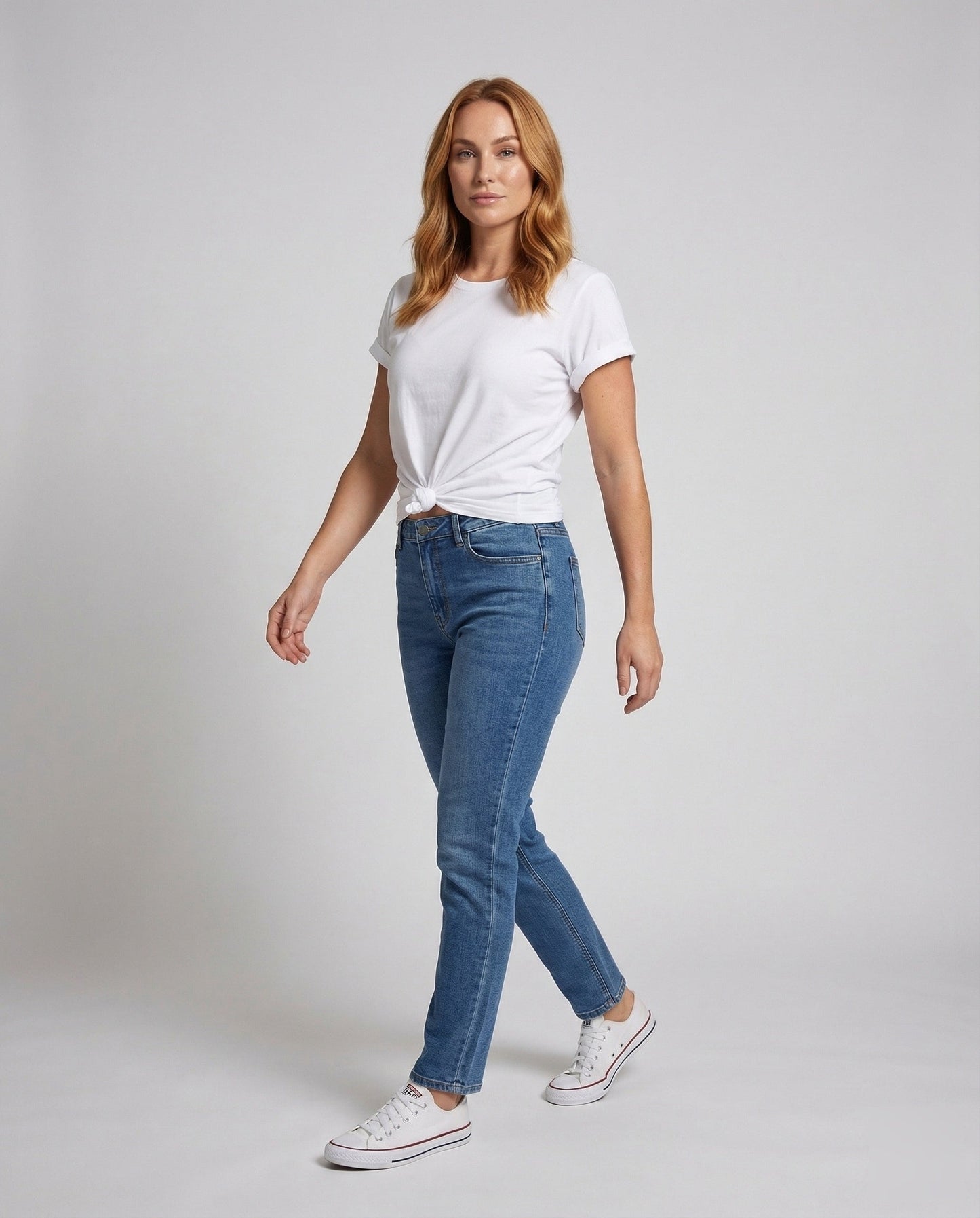 Damen Crewneck T-Shirt mit Knotenschleife - Norvielle