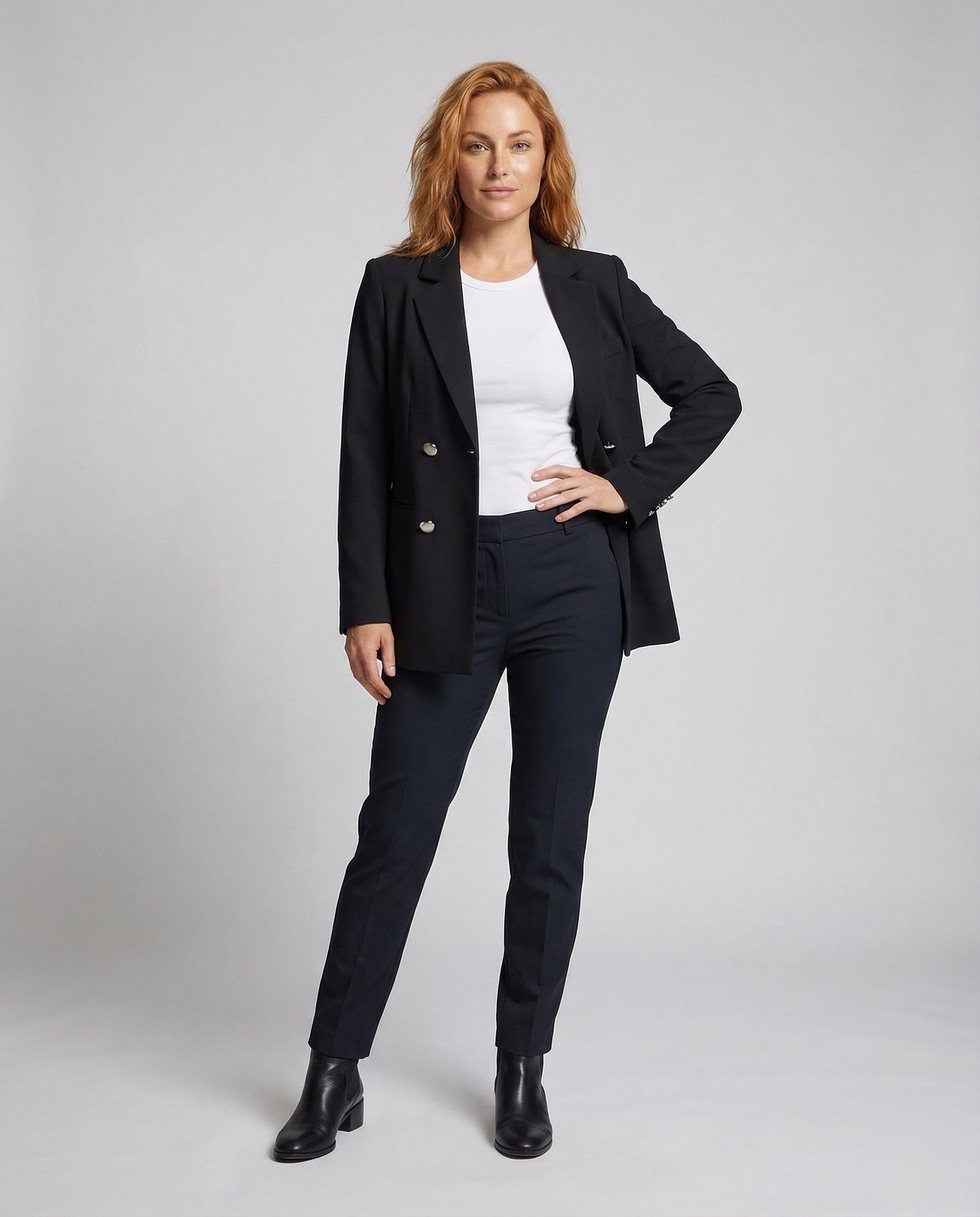 Damen Longblazer Schmal Revers - Norvielle