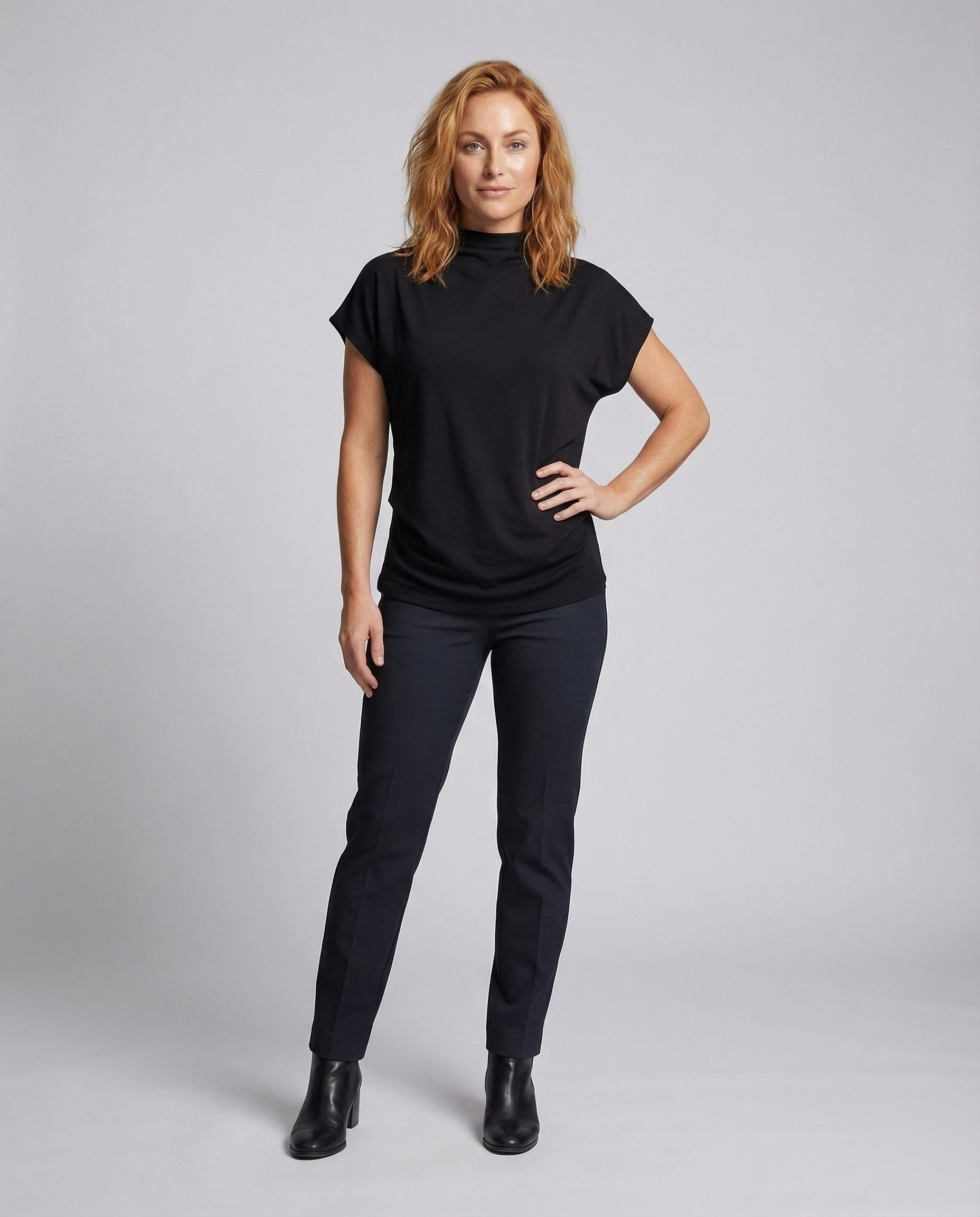 Damen Oversize- Stehkragen Drapiert - Norvielle