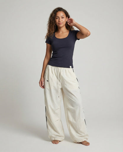 Damen Cargohose Balloon-Style Kontraststreifen - Norvielle