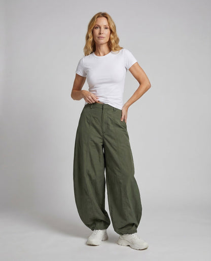 Damen Palazzohose Volumen Tiefe Bundfalten - Norvielle