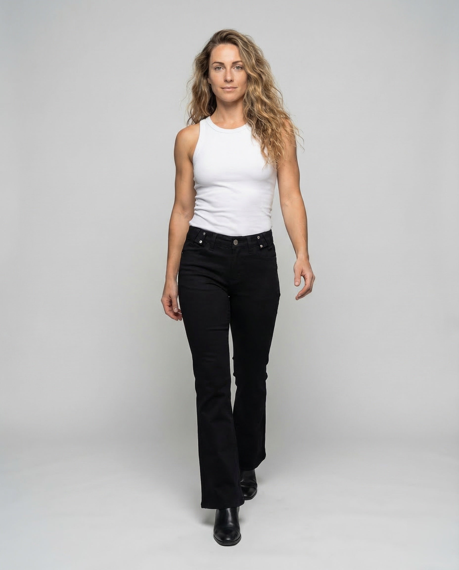 Damen Schlaghose 5 Taschen Elastischer Jeansstoff - Norvielle